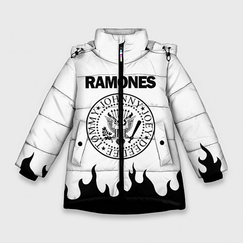 Зимняя куртка для девочки RAMONES / 3D-Черный – фото 1