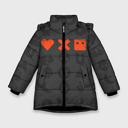 Куртка зимняя для девочки LOVE DEATH ROBOTS LDR, цвет: 3D-черный