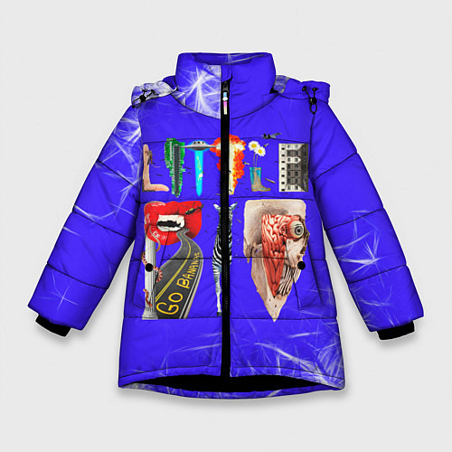 Зимняя куртка для девочки Little Big / 3D-Черный – фото 1