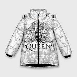 Куртка зимняя для девочки QUEEN, цвет: 3D-черный