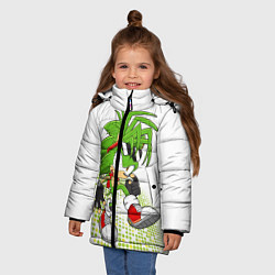 Куртка зимняя для девочки Sonic, цвет: 3D-черный — фото 2