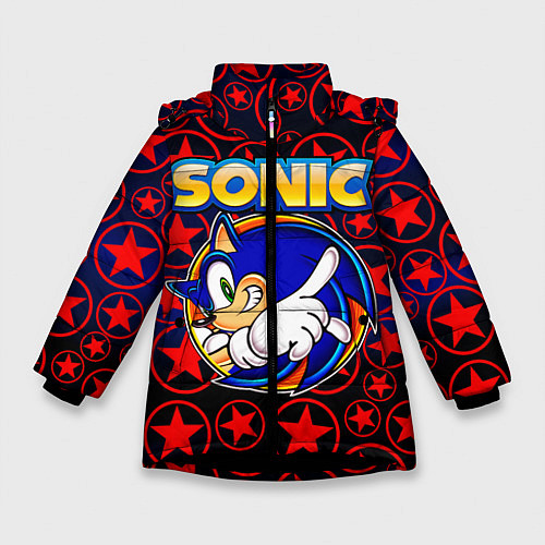 Зимняя куртка для девочки Sonic / 3D-Черный – фото 1