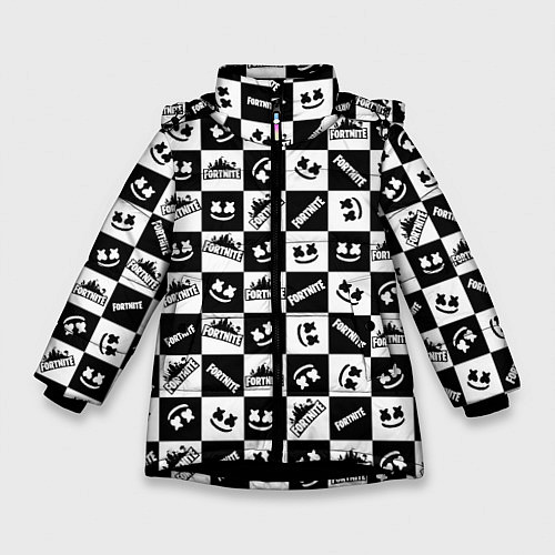 Зимняя куртка для девочки Fortnite&Marshmello / 3D-Черный – фото 1