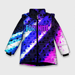 Куртка зимняя для девочки FORTNITE&MARSMELLO, цвет: 3D-черный