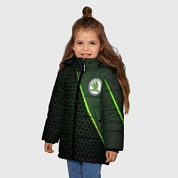 Куртка зимняя для девочки Skoda, цвет: 3D-светло-серый — фото 2