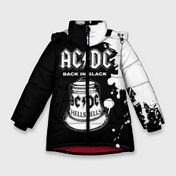 Куртка зимняя для девочки ACDC Back in Black, цвет: 3D-красный