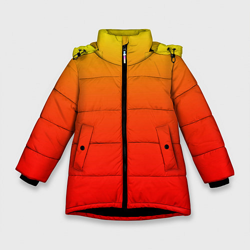 Зимняя куртка для девочки Оранж / 3D-Черный – фото 1