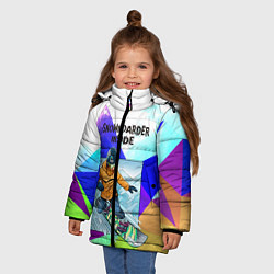 Куртка зимняя для девочки Сноуборд, цвет: 3D-светло-серый — фото 2