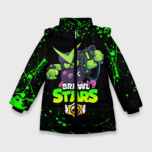 Зимняя куртка для девочки BRAWL STARS VIRUS 8-BIT / 3D-Черный – фото 1