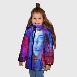 Куртка зимняя для девочки Billie Paint Colors, цвет: 3D-черный — фото 2