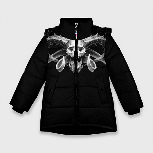 Зимняя куртка для девочки Сатана / 3D-Черный – фото 1