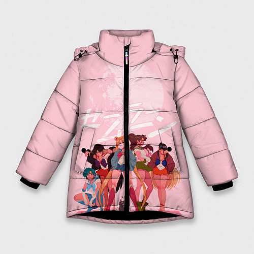 Зимняя куртка для девочки PINK SAILOR MOON / 3D-Черный – фото 1