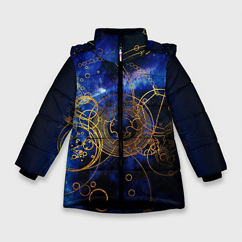 Зимняя куртка для девочки Space Geometry / 3D-Черный – фото 1