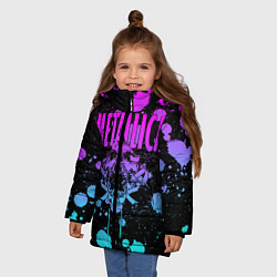 Куртка зимняя для девочки Metallica, цвет: 3D-светло-серый — фото 2