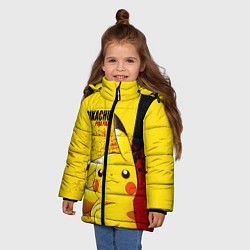 Куртка зимняя для девочки PIKACHU, цвет: 3D-черный — фото 2