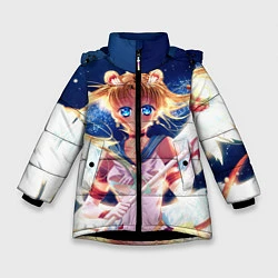 Куртка зимняя для девочки SAILOR MOON, цвет: 3D-черный
