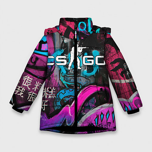 Зимняя куртка для девочки CS GO - Fever Dream / 3D-Черный – фото 1
