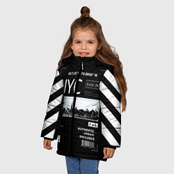 Куртка зимняя для девочки Off-White: NYC, цвет: 3D-черный — фото 2