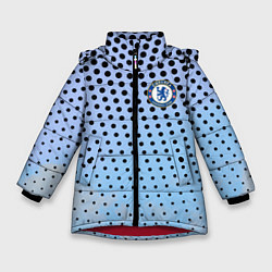 Куртка зимняя для девочки Челси, цвет: 3D-красный