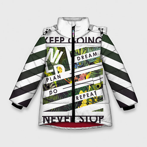 Зимняя куртка для девочки Off-White: Keep Going / 3D-Красный – фото 1