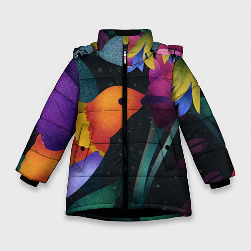 Зимняя куртка для девочки Колибри / 3D-Черный – фото 1