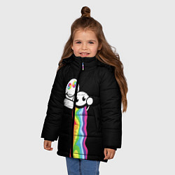 Куртка зимняя для девочки Биба и Боба Oko, цвет: 3D-черный — фото 2