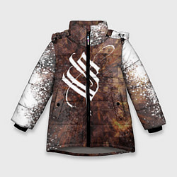 Зимняя куртка для девочки Stigmata logo