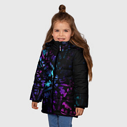 Куртка зимняя для девочки MARSMELLO, цвет: 3D-черный — фото 2
