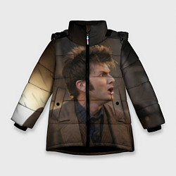 Куртка зимняя для девочки 10th DOCTOR WHO, цвет: 3D-черный