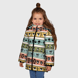 Куртка зимняя для девочки Pattern 1, цвет: 3D-черный — фото 2