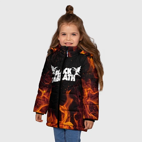 Зимняя куртка для девочки Black Sabbath / 3D-Красный – фото 3