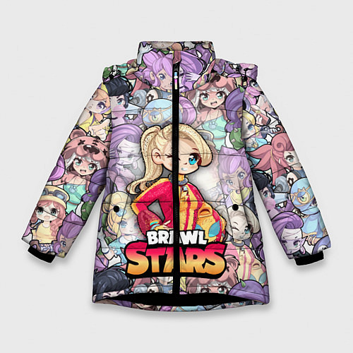 Зимняя куртка для девочки BrawlStars Girls Oko / 3D-Черный – фото 1