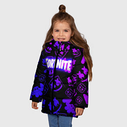Куртка зимняя для девочки FORTNITE MARSHMELLO, цвет: 3D-светло-серый — фото 2