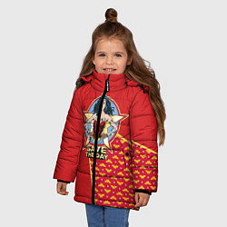 Куртка зимняя для девочки Save the day, цвет: 3D-красный — фото 2
