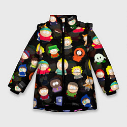 Куртка зимняя для девочки ЮЖНЫЙ ПАРК, цвет: 3D-черный