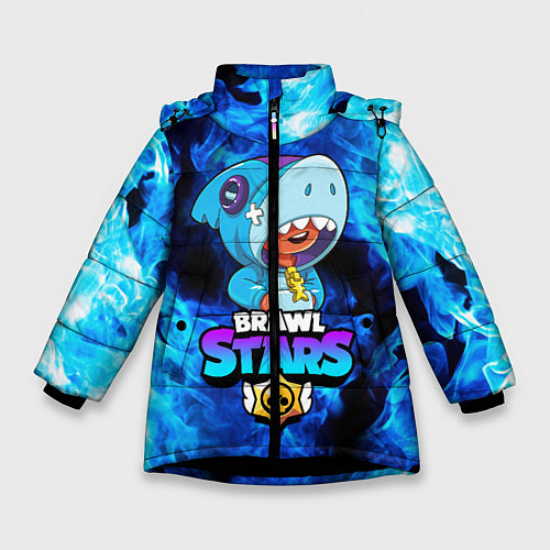 Зимняя куртка для девочки BRAWL STARS LEON SHARK / 3D-Черный – фото 1