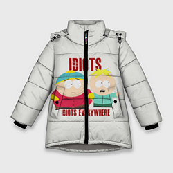 Куртка зимняя для девочки South Park, цвет: 3D-светло-серый