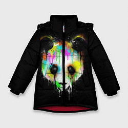 Зимняя куртка для девочки Панда в краске