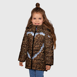 Куртка зимняя для девочки I love гречка, цвет: 3D-черный — фото 2