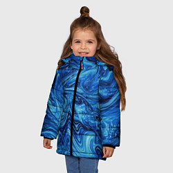 Куртка зимняя для девочки Водоворот, цвет: 3D-черный — фото 2