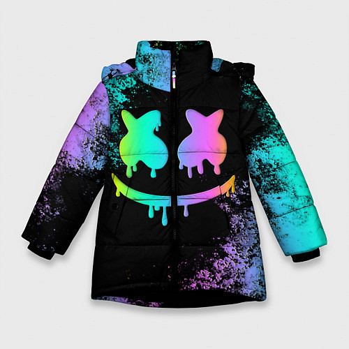 Зимняя куртка для девочки Marshmello / 3D-Черный – фото 1