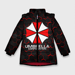 Куртка зимняя для девочки UMBRELLA CORP, цвет: 3D-красный