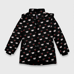Куртка зимняя для девочки Covid-19, цвет: 3D-черный
