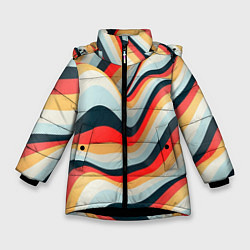 Куртка зимняя для девочки Summer Waves, цвет: 3D-черный