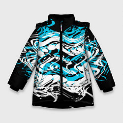 Куртка зимняя для девочки Blue Combo, цвет: 3D-черный