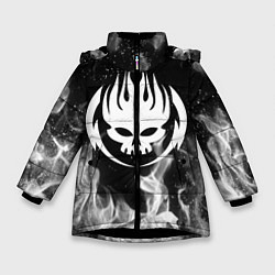Куртка зимняя для девочки THE OFFSPRING, цвет: 3D-черный
