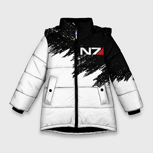 Зимняя куртка для девочки MASS EFFECT N7 / 3D-Черный – фото 1
