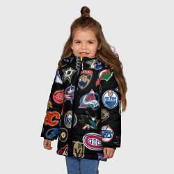 Куртка зимняя для девочки NBA PATTERN, цвет: 3D-черный — фото 2