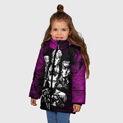 Куртка зимняя для девочки JOJOS BIZARRE ADVENTURE, цвет: 3D-светло-серый — фото 2