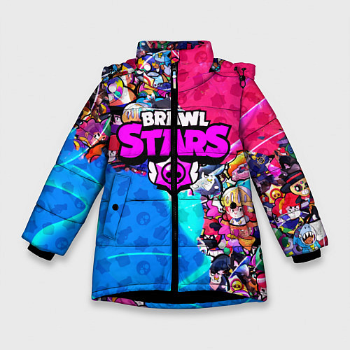 Зимняя куртка для девочки BRAWL STARS / 3D-Черный – фото 1